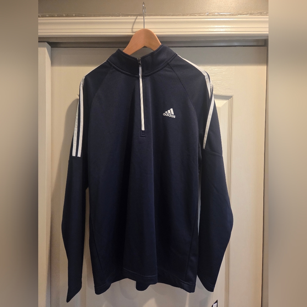 Adidas Navy Blue Quarter-Zip Pullover
